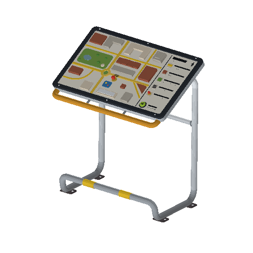 Low-poly Assistive Devices 3D model: Tactile Map Board