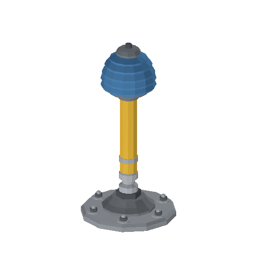Low-poly Street Furniture 3D model: Taxiway Blue Light
