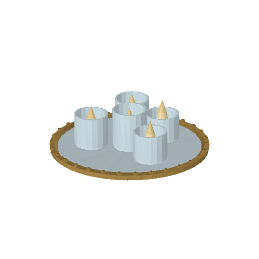 Low-poly Interiors 3D model: Tealight Cluster