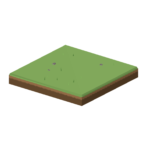 Low-poly Terrain 3D model: Terrain Grass 01
