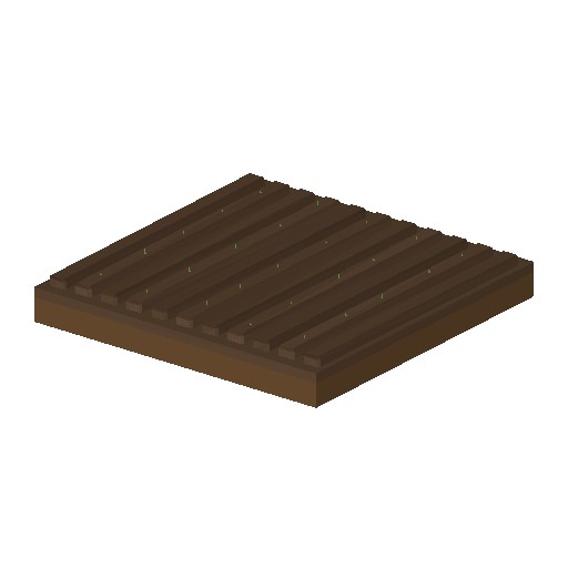 Low-poly Terrain 3D model: Terrain Tilled Field 01