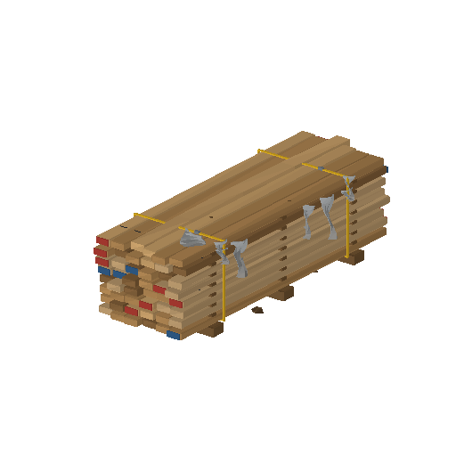 Low-poly Props 3D model: Timber Stack