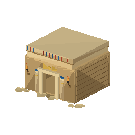 Low-poly Monuments 3D model: Tomb Entrance