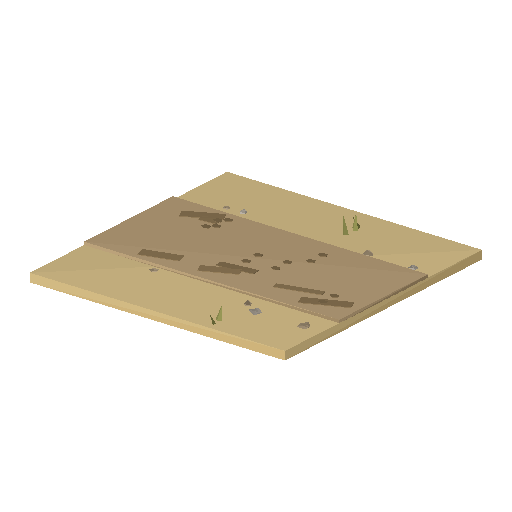 Low-poly Caravan Ways 3D model: Track Caravan Open Tile