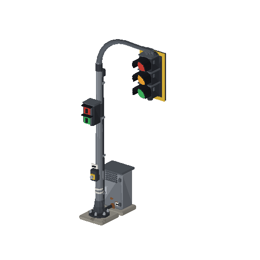 Low-poly Street Furniture 3D model: Traffic Light 01