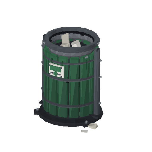 Low-poly Street Furniture 3D model: Trash Bin 01