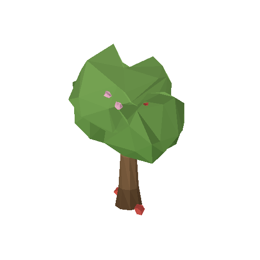 Low-poly Nature 3D model: Tree Fruit 01
