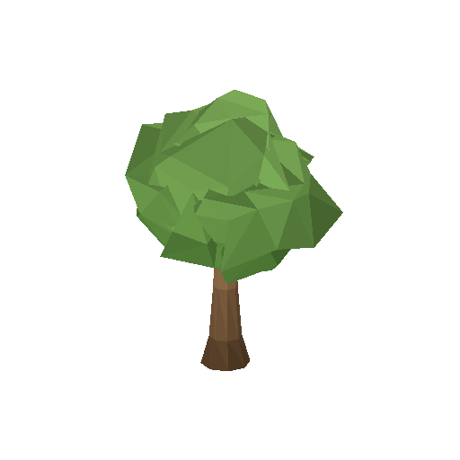 Low-poly Nature 3D model: Tree Oak 01