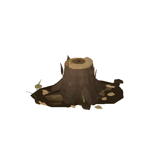Low-poly Nature 3D model: Tree Stump