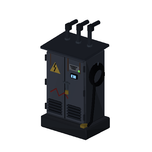 Low-poly Props 3D model: Utility Junction Box
