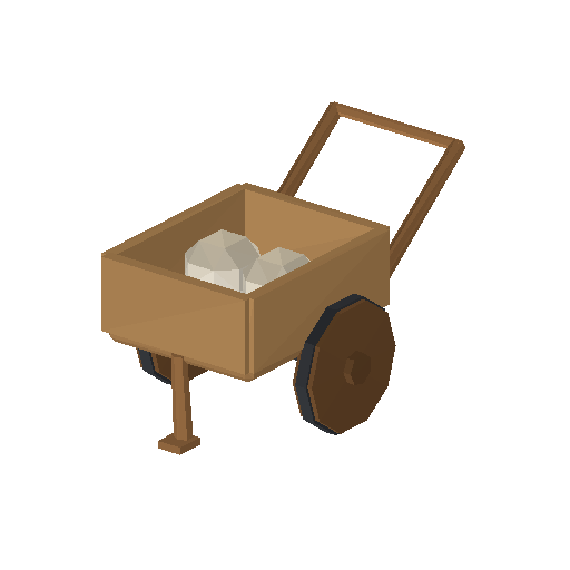 Low-poly Vehicles 3D model: Veh Hand Cart 01