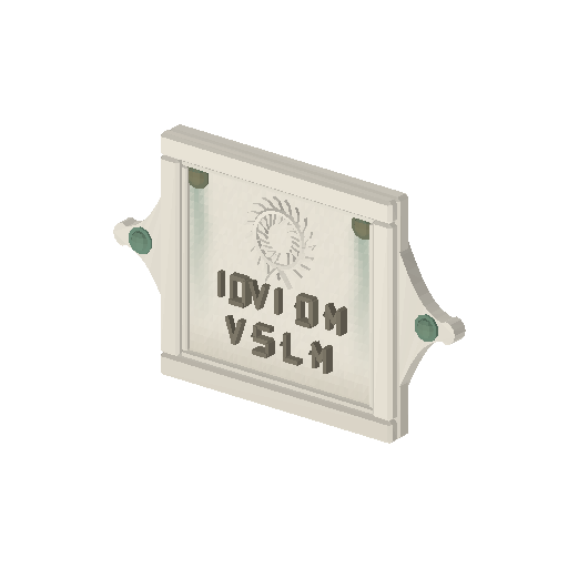 Low-poly Signage 3D model: Votive Wall Plaque