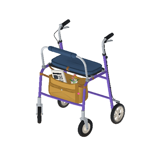 Low-poly Assistive Devices 3D model: Rollator Walker