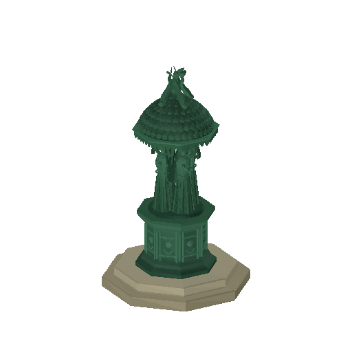 Low-poly Street Furniture 3D model: Wallace Fountain 01