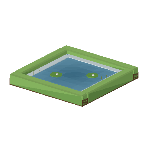 Low-poly Water 3D model: Water Pond 01