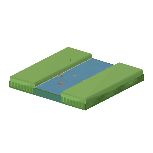 Low-poly Water 3D model: Water Stream 01