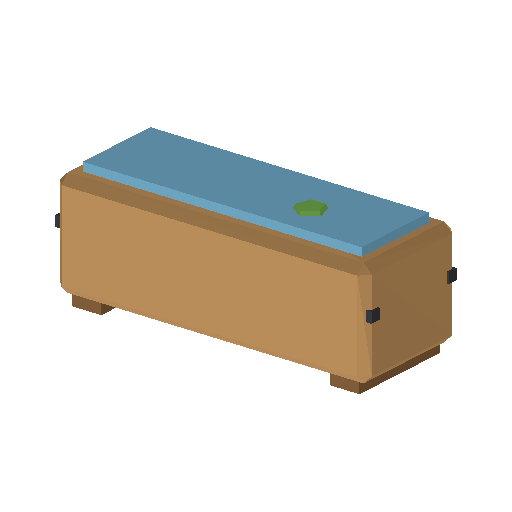Low-poly Water 3D model: Water Trough 01