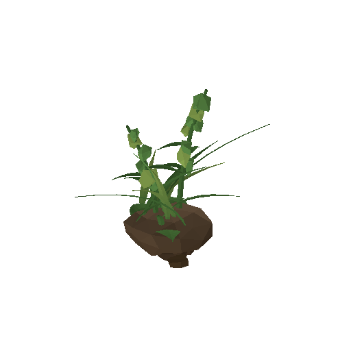 Low-poly Nature 3D model: Weed Tuft