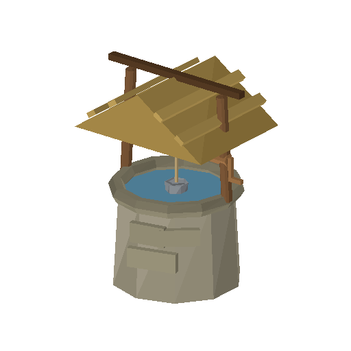 Low-poly Props 3D model: Well 01