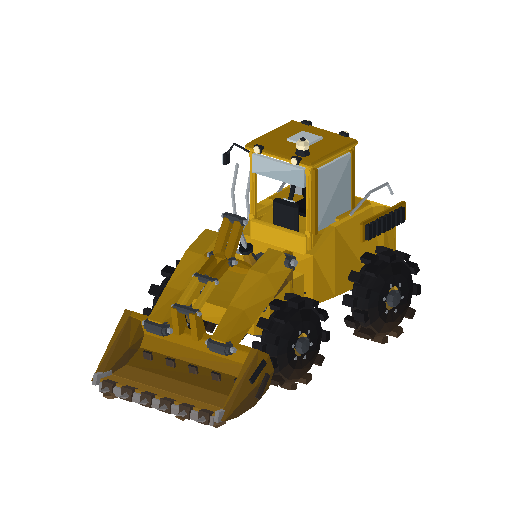 Low-poly Vehicles 3D model: Wheel Loader