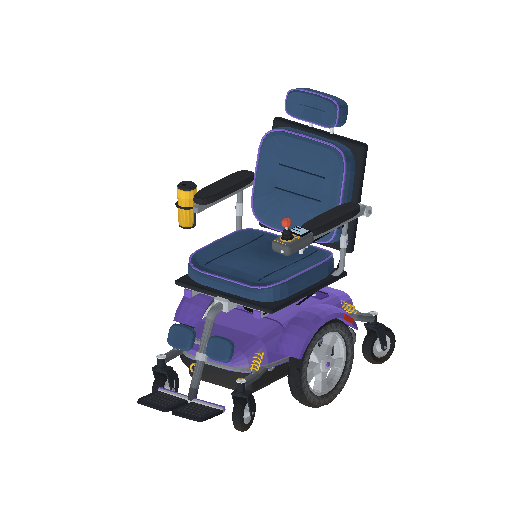 Low-poly Assistive Devices 3D model: Power Wheelchair