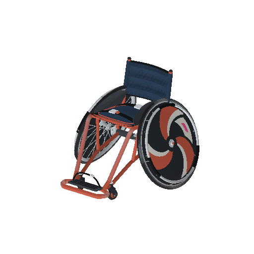Low-poly Assistive Devices 3D model: Sports Wheelchair