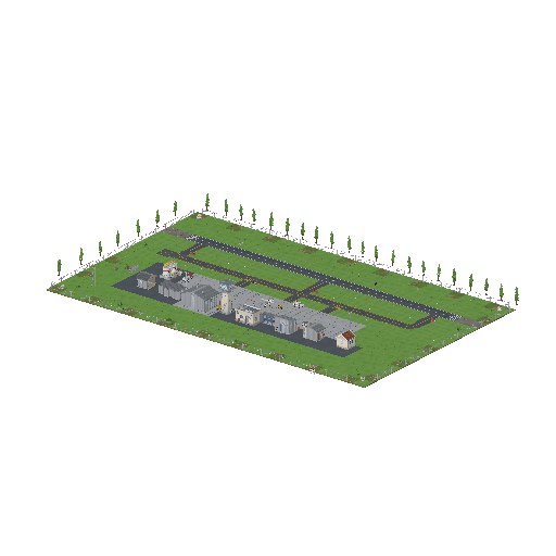 Interactive demo world built from the Airfield — Small Airport Kit low-poly 3D asset pack